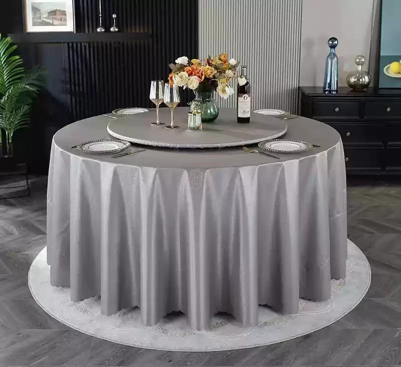 PU Non-Washable Tablecloth Waterproof Heat-Resistant Oil-Resistant Hotel Restaurant High-End Luxury Home Use Rotating Table Non-Washable Tablecloth