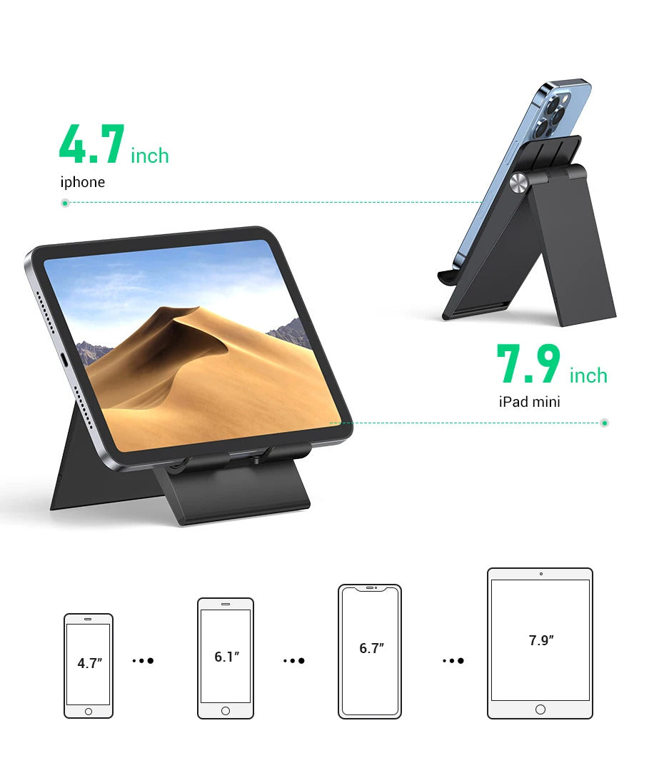 UGREEN Phone Stand Holder Desk Cell Phone Dock Stand for iPhone 16 15 14 Pro Max Adjustable Foldable Mobile Phone Holder Stand