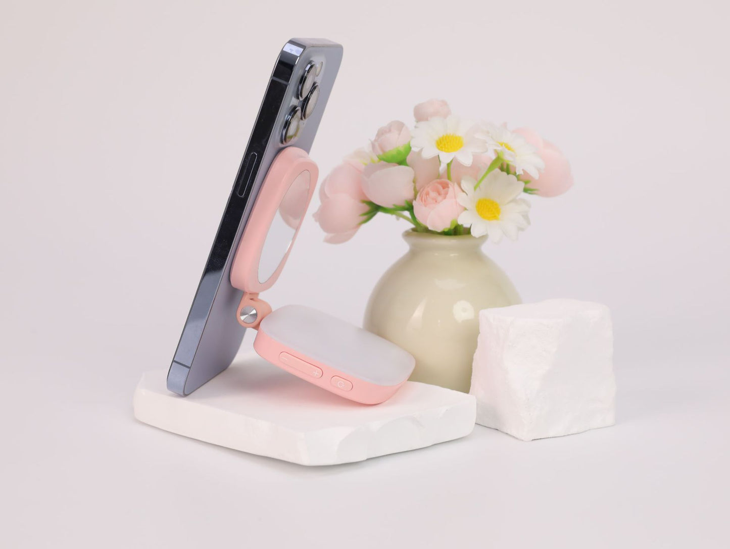 Beauty Magnetic Selfie Phone Fill Light with Built-in Makeup Mirror buy one, get one free