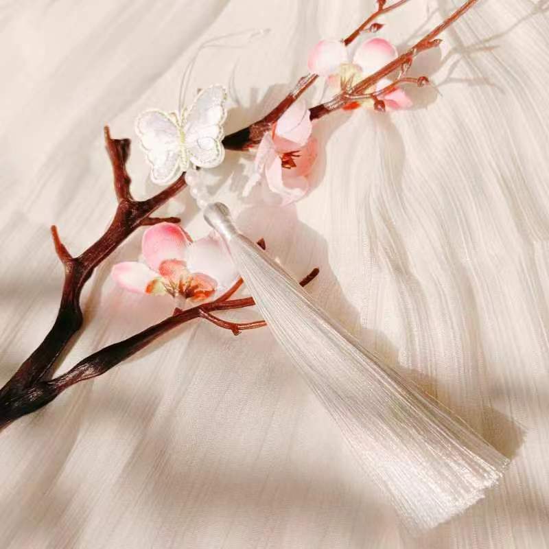 Ancient Style New 22-Color Embroidery Butterfly Tassel Hanfu Horse-Face Skirt National Style Children's Clothing Small Tassel Decorative Pendant