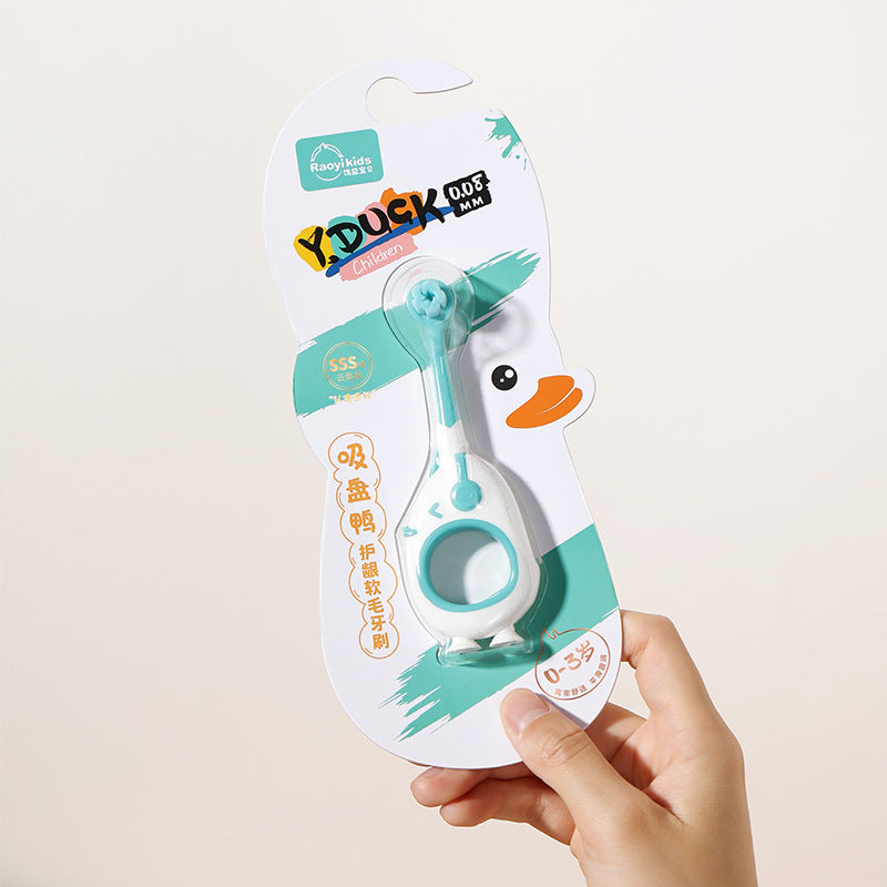 0-3 Children's Thousand Bristle Toothbrush Gentle on Baby's Gums Cloud-like Soft Suction Cup Standable Toothbrush