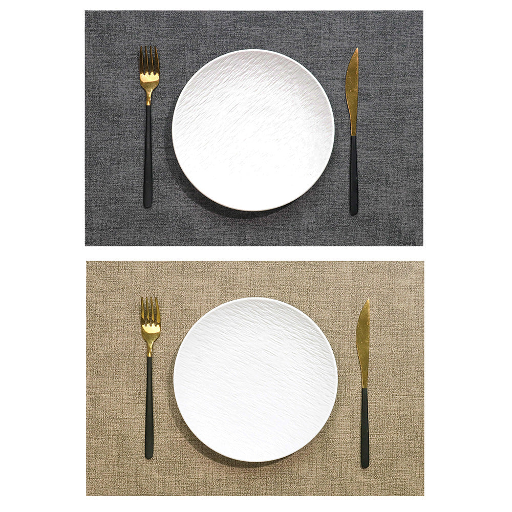 Western Dining Mat Square Cloth Pattern Household Dining Mat Bowl Mat Hotel Leather Dining Table Mat Waterproof Oilproof Heat Insulation Mat