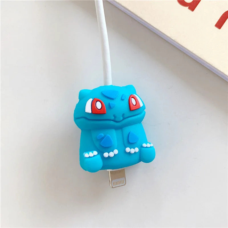 Pokemon Pikachu Doll Data Cable Protective Cover Kawaii Anime Pikachu Protective Cover Mobile Phone Accessories Anti-breakage