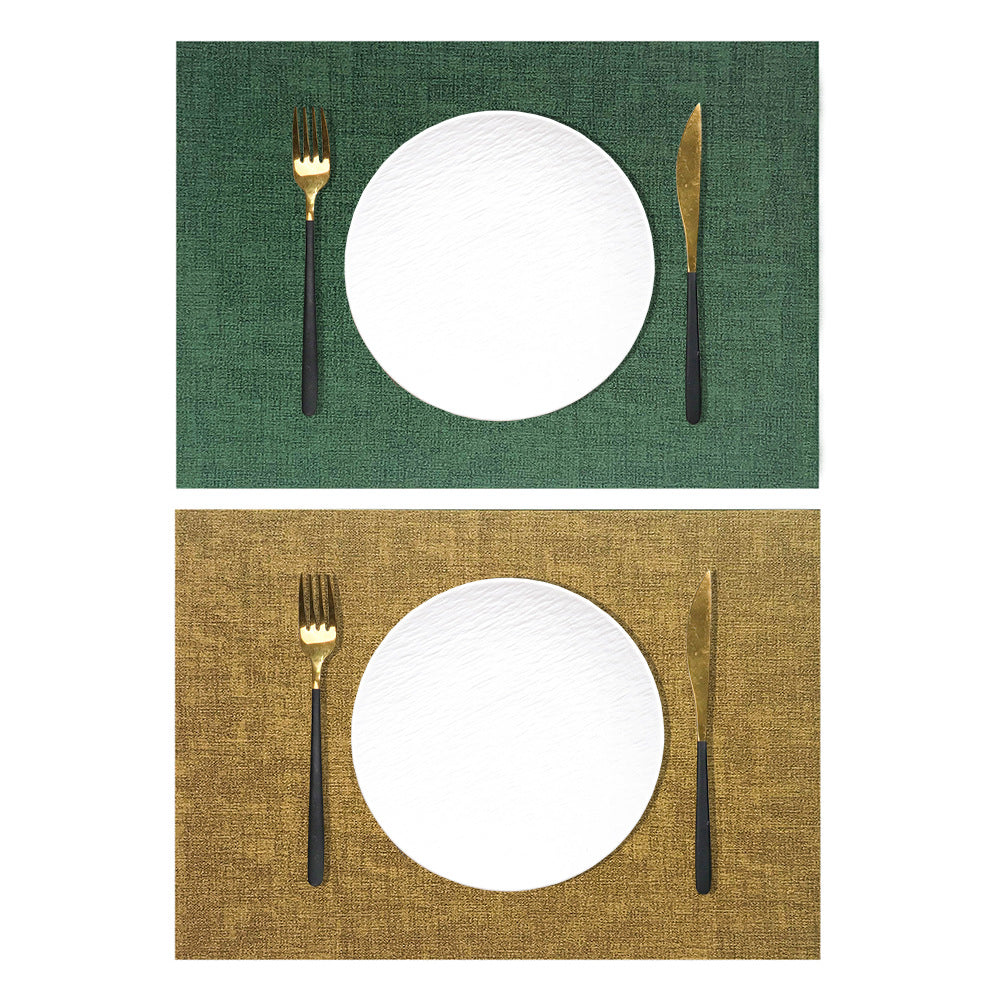 Western Dining Mat Square Cloth Pattern Household Dining Mat Bowl Mat Hotel Leather Dining Table Mat Waterproof Oilproof Heat Insulation Mat