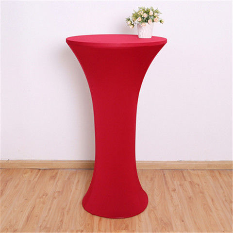 Elastic Round Table Cover Cocktail Table Cover Bar Table Cover Tablecloth Exhibition Hotel Banquet Decorative Tablecloth Round Table