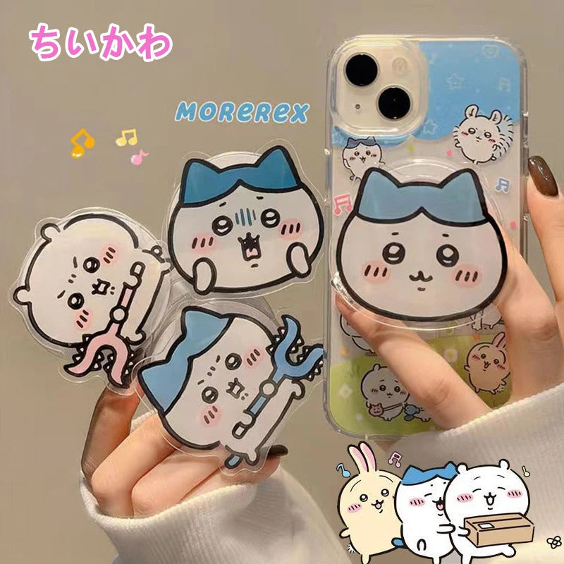 Chikawas Cartoon Mobile Phone Holder Magnetic ハチワレ うさぎ for IPhone Wireless Charging Box Holder Cute Decoration
