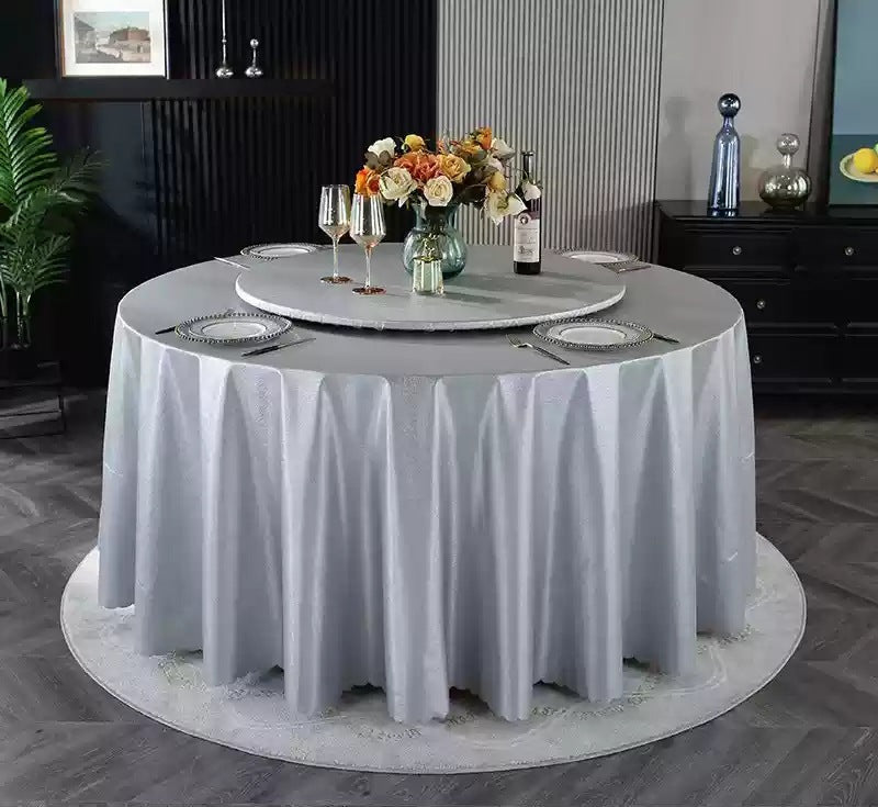 PU Non-Washable Tablecloth Waterproof Heat-Resistant Oil-Resistant Hotel Restaurant High-End Luxury Home Use Rotating Table Non-Washable Tablecloth