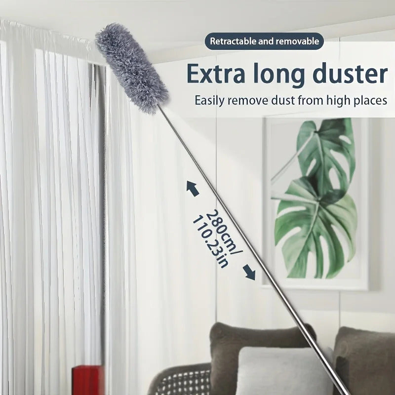 Adjustable Bendable Microfiber Duster Washable Reusable Cleaning Tool for High Ceilings Furniture and Cars Dusters for Cleaning