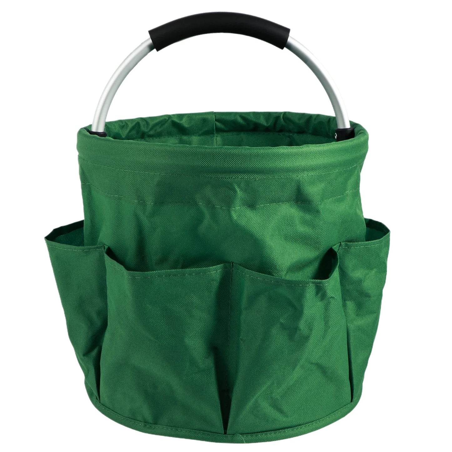 17L Hand Storage Basket Folding Garden Tool Basket Portable Picnic Basket Large Capacity Multifunctional Wash Bag with 6 Pockets
