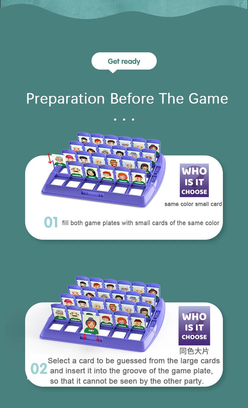 Family Guessing Games Guess Who Am I Classic Board Game Toys Memory Training Parent Child Leisure Time Party Indoor Games