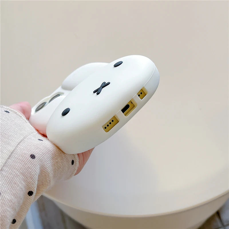 Miffy Phone Case Silicone Iphone 11/12/13/14/15/16ProMax Kawaii Anti-drop Simple All-wrap Soft Case Christmas Toy Gift