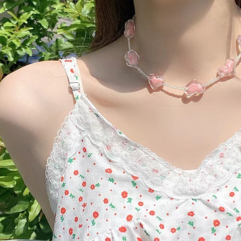 2025 New Dopamine Color Apple XINGX Beaded Necklace Internet Celebrity Light Luxury Minority Summer Colorful Clavicle Chain