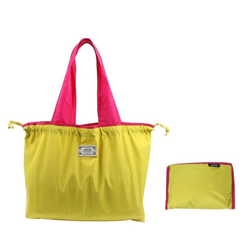 1PC Environmentally Friendly Shopping Bag, Foldable One Shoulder Carrying Bag, Portable Supermarket Grocery Bag