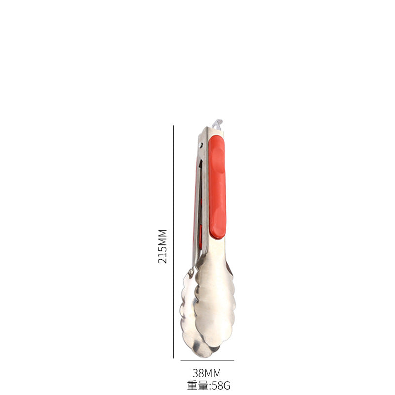 Stainless Steel Food Tongs Thickened Anti-scald Kitchen Tools Wholesale Buffet Bread Tongs BBQ Steak Food Tongs