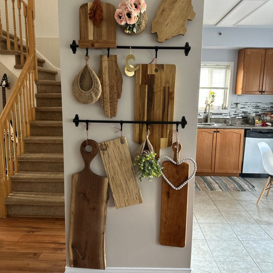 Wall-Mounted Vegetable Storage Fruit Basket Bird's Nest Wall Hanging Water Drop Net Bag Handmade Woven Cotton Rope Wall Hanging Bag for Home Use