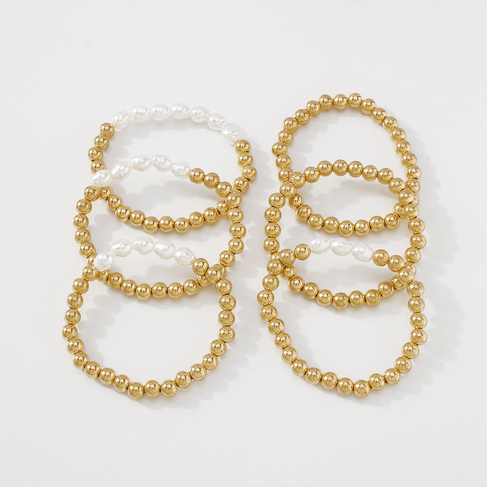 New Exaggerated Alloy Thick Chain Multi-layer Bracelet for Women European and American Fashion Gold Bangle