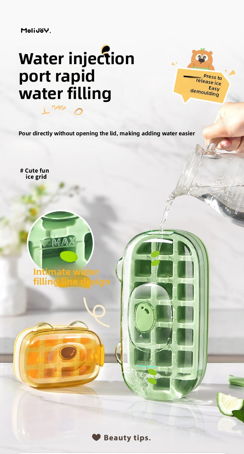 Ice Cube Mold Press Ice Cube Kettle Water Cup Household Food Grade Household Ice Box Frozen Ice Cube Storage Artifact