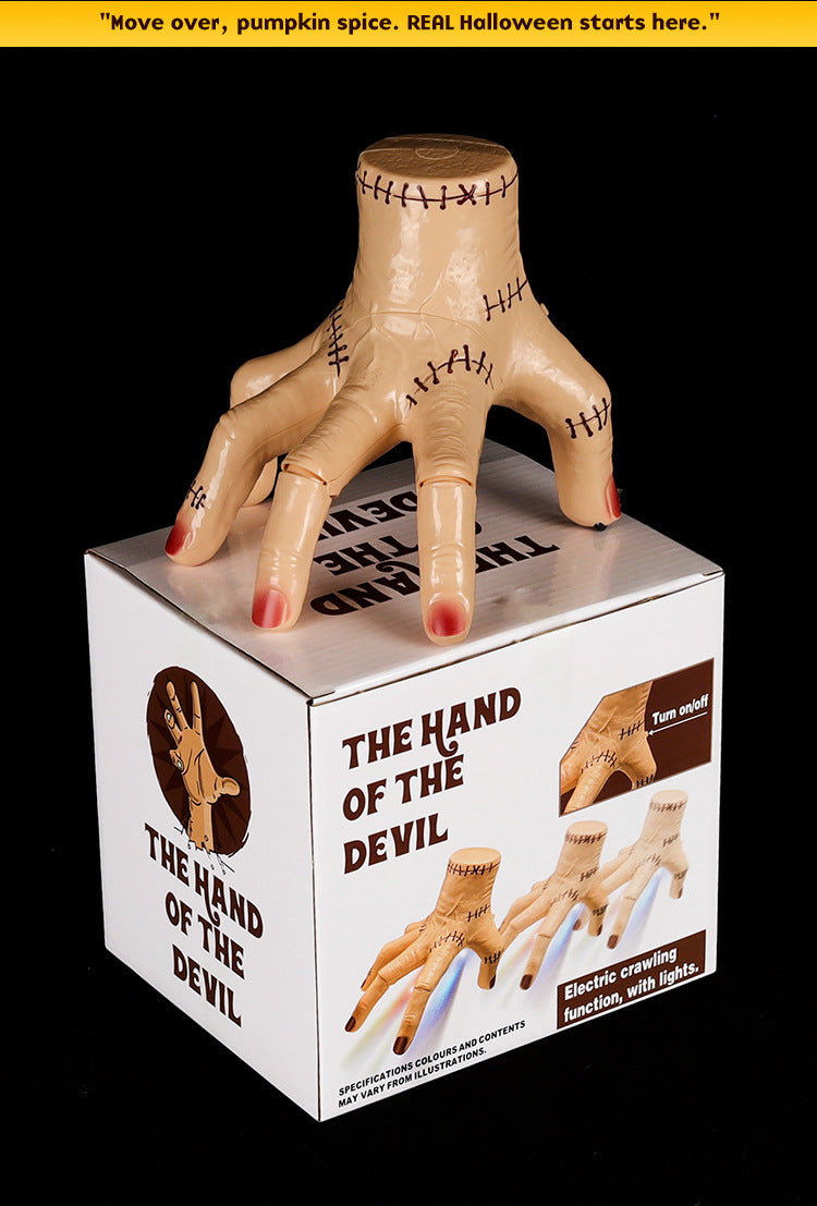 Adam's Dark Lolita Wednesday Toy Crawling Severed Hand Prank Light Music Ghost Hand Halloween Toy