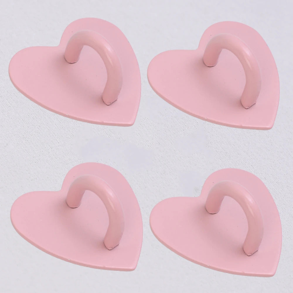 Kawaii Adhesive Metal Heart Phone Charm Holder Mobile Phone Case Finger Ring Stand Hook Buckle Clasp Bear Keychain Pearl pendant