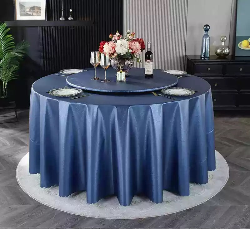 PU Non-Washable Tablecloth Waterproof Heat-Resistant Oil-Resistant Hotel Restaurant High-End Luxury Home Use Rotating Table Non-Washable Tablecloth