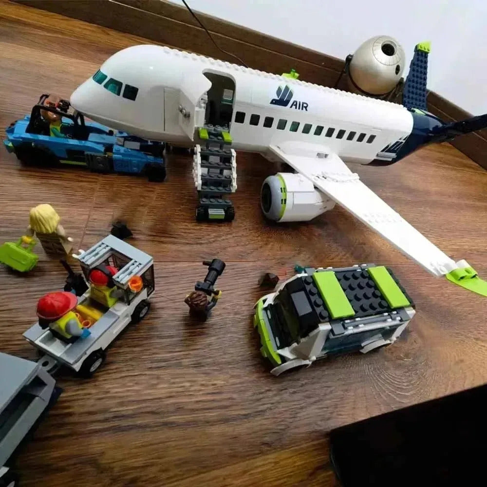 2025 913PCS Passenger Aircraft Building Block Bricks City Series Compatible 60367 Passenger Airplane Large Assembly MOC Toy Gift