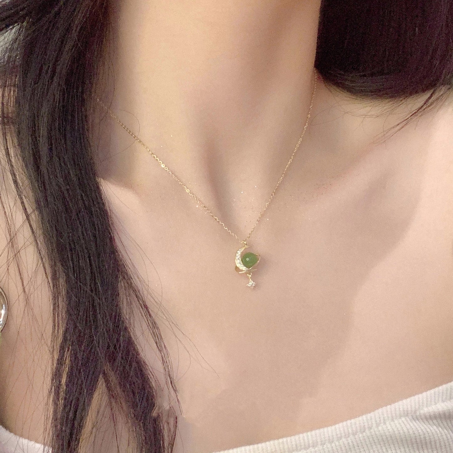 Li Luo New S925Sterling Silver Pearl Necklace Accessory for Women, Non-Fading, High-End Feel, Versatile Spring/Summer Clavicle Chain Wholesale