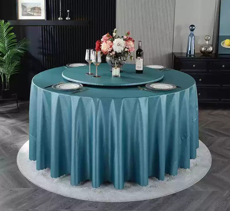 PU Non-Washable Tablecloth Waterproof Heat-Resistant Oil-Resistant Hotel Restaurant High-End Luxury Home Use Rotating Table Non-Washable Tablecloth