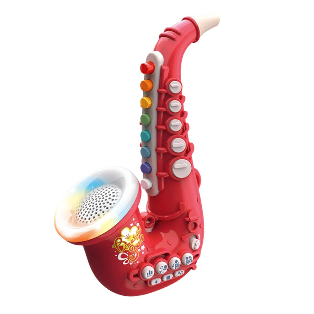 Kids Saxophone Toy Clarinet Toy with Light Music Kids Instruments Early Education Toy for 3 4 5 6 7 Year & Up Old Boy Girls