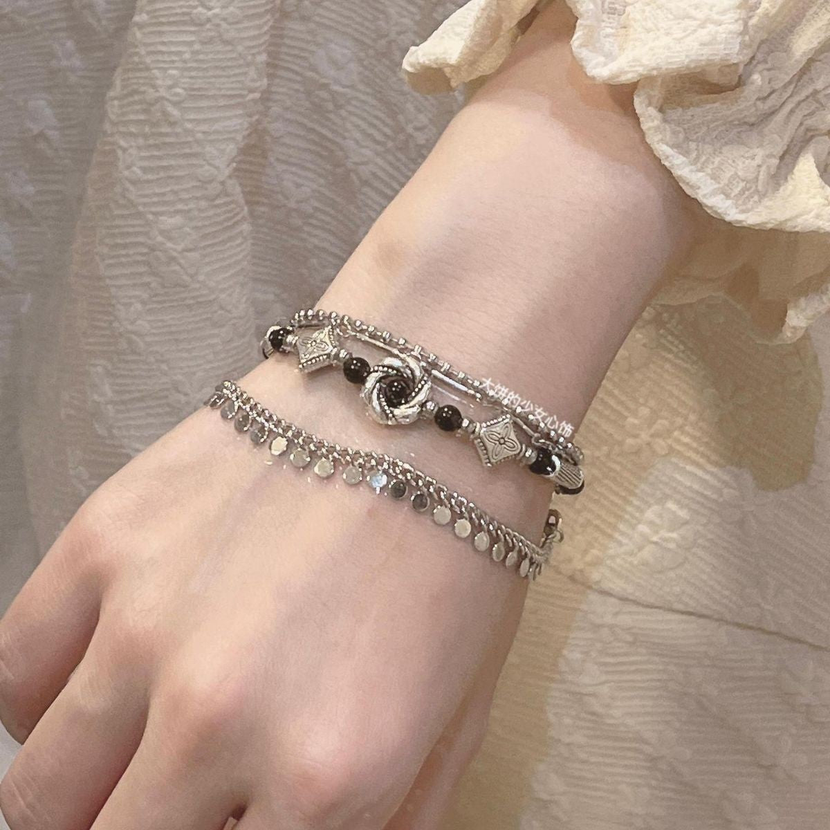 Exotic Miao Ethnic Style Multi-layer Bracelet for Girls 2025 New Cool High-end Ancient Style Unique Hand Jewelry