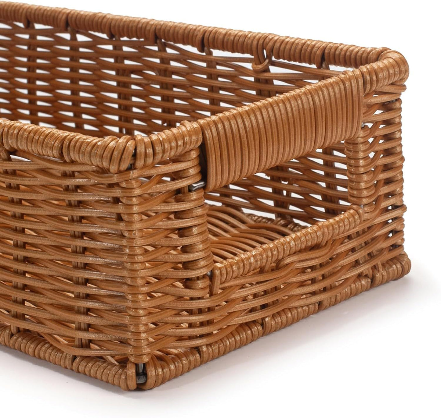 Handmade Imitation Rattan Woven Storage Basket for Cosmetics, Snacks, Fruits, Bathroom Desktop Storage Basket