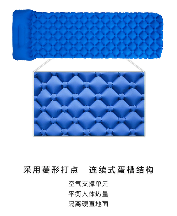 Thickened Outdoor Foldable Portable Tent Nap Mat Ground Mat Moisture-proof Mat Single Double Egg Nest Mat Inflatable Mat