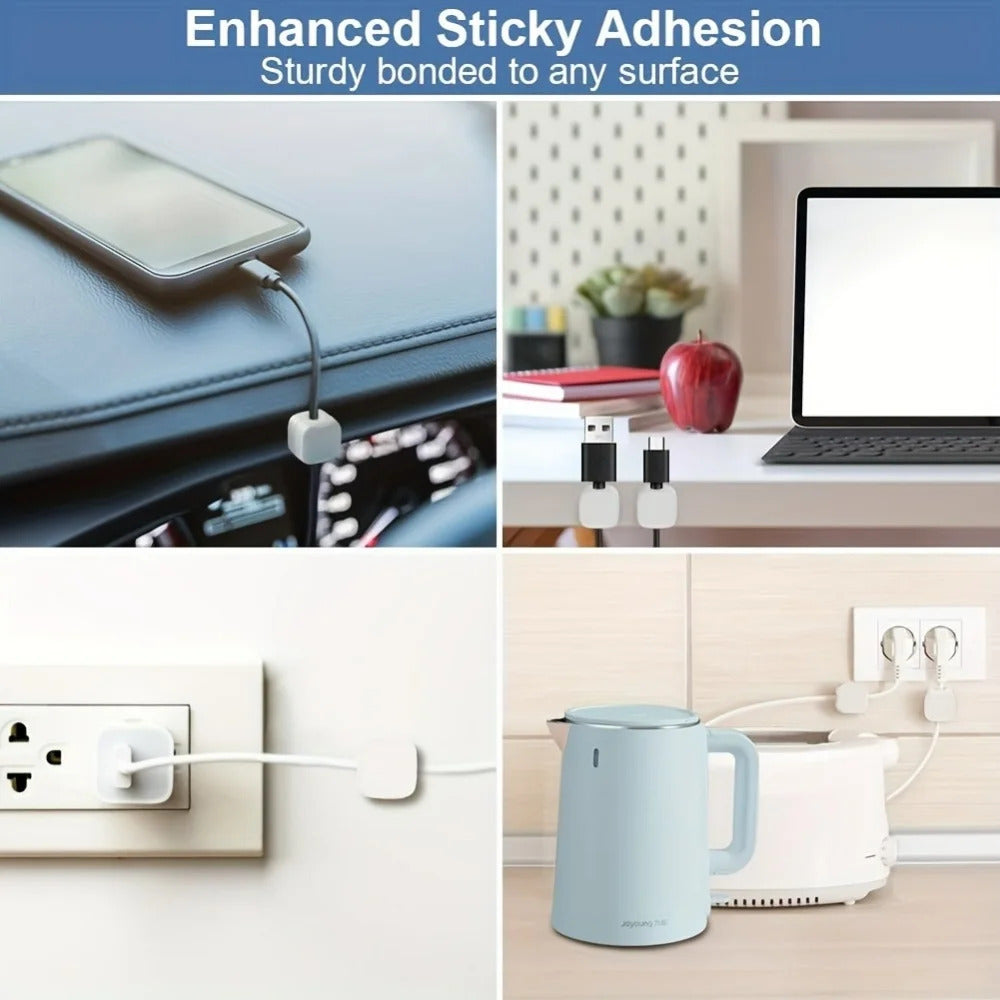1/3/6Pcs Magnetic Cable Clips Smooth Adjustable Cord Holder Under Desk Cable Management Cable Organizer Wire Keeper Holder