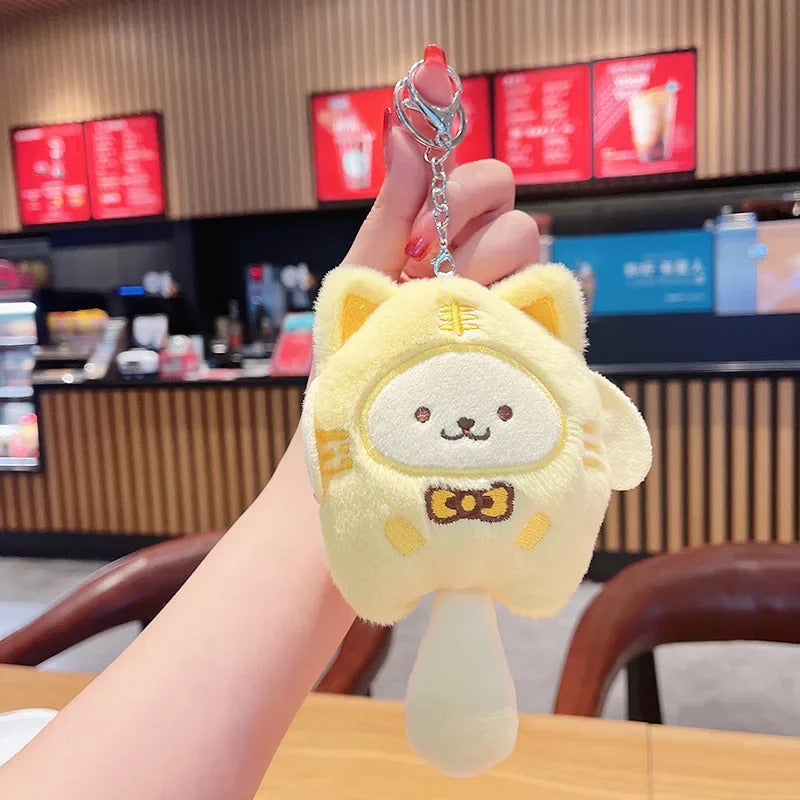 15cm/5.9in Kuromi Plush Keychains Melody Cinnamoroll Doll Cute Funny Hangings Ornament Toys Valentine Day Gift Girl Decoration