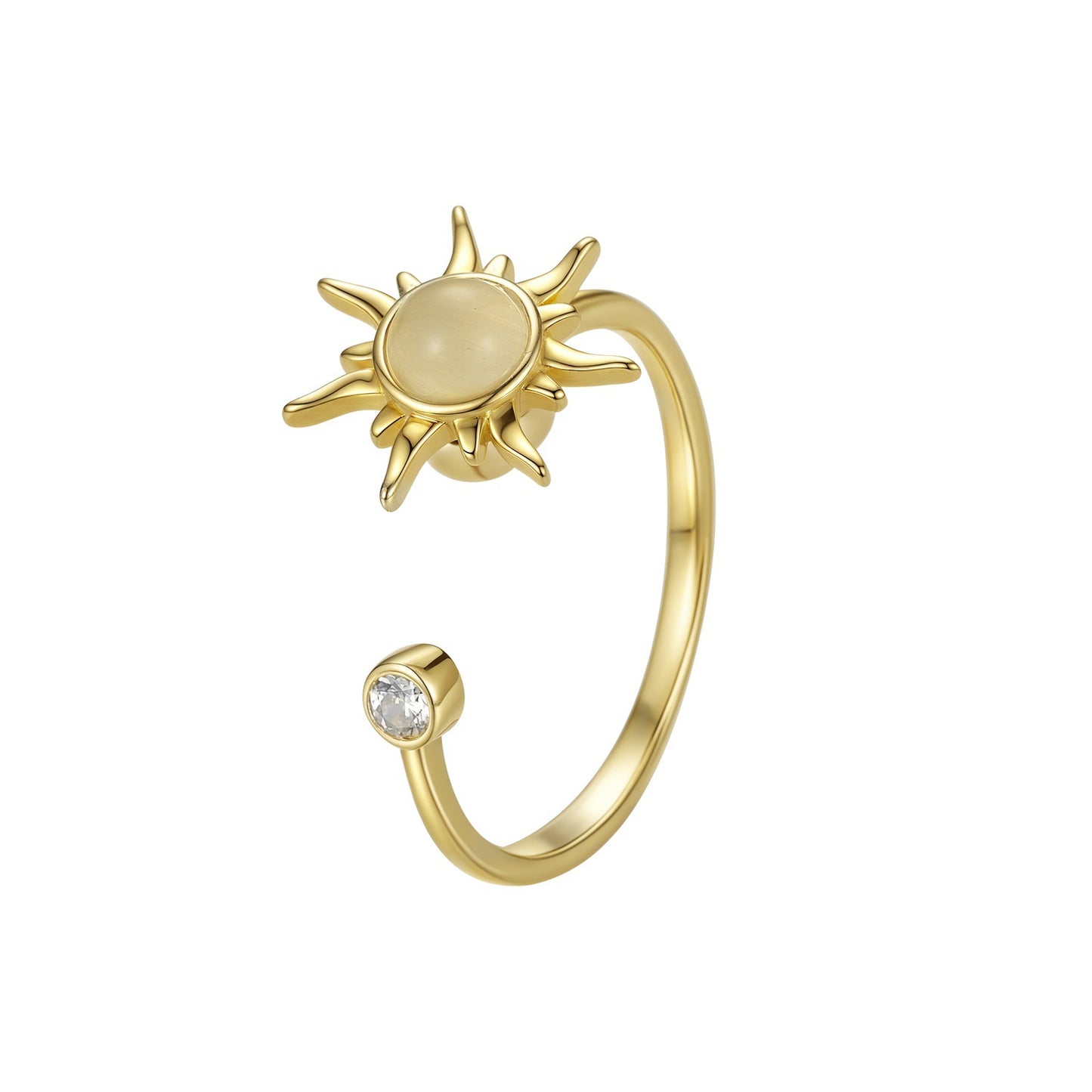 Cross-Border AliExpress Rotatable Stress Relief S925 Sterling Silver Ring for Women New Open Design Amazon Wholesale Live Streaming