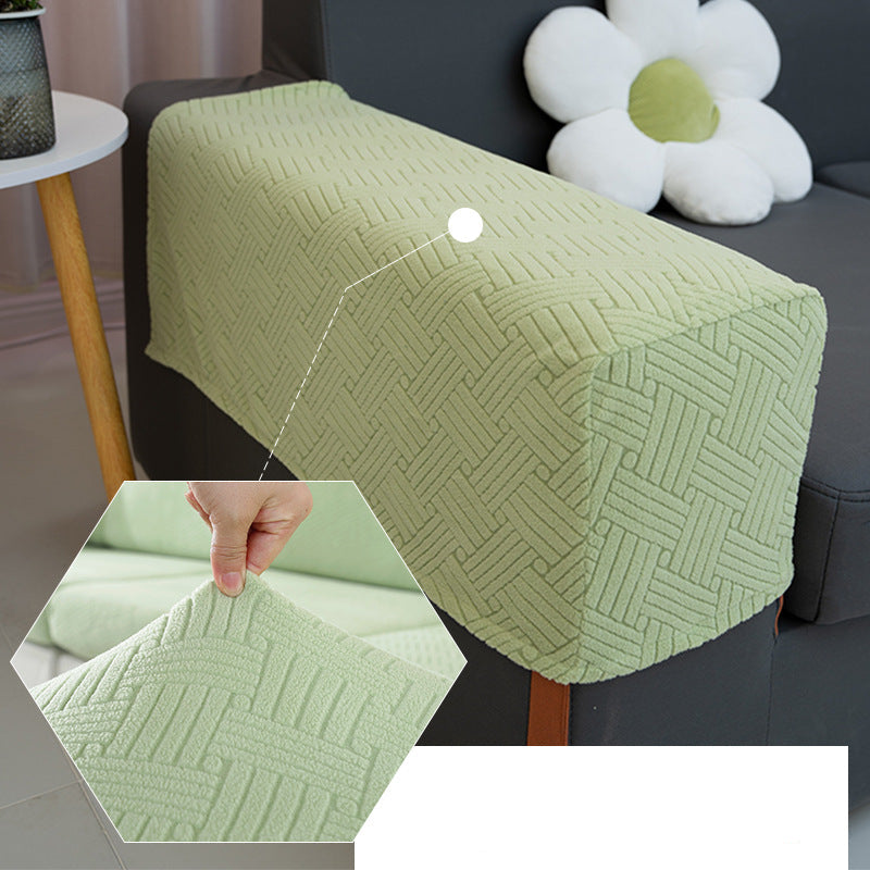 Sofa Armrest Covers Pair Sofa Side Armrest Protectors Extended Non-Slip Fabric Armrest Elastic Covers Full Coverage