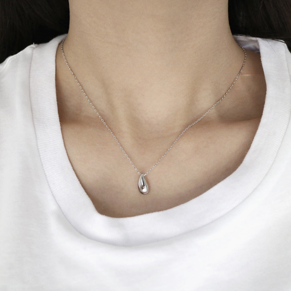 Li Luo New S925Sterling Silver Pearl Necklace Accessory for Women, Non-Fading, High-End Feel, Versatile Spring/Summer Clavicle Chain Wholesale