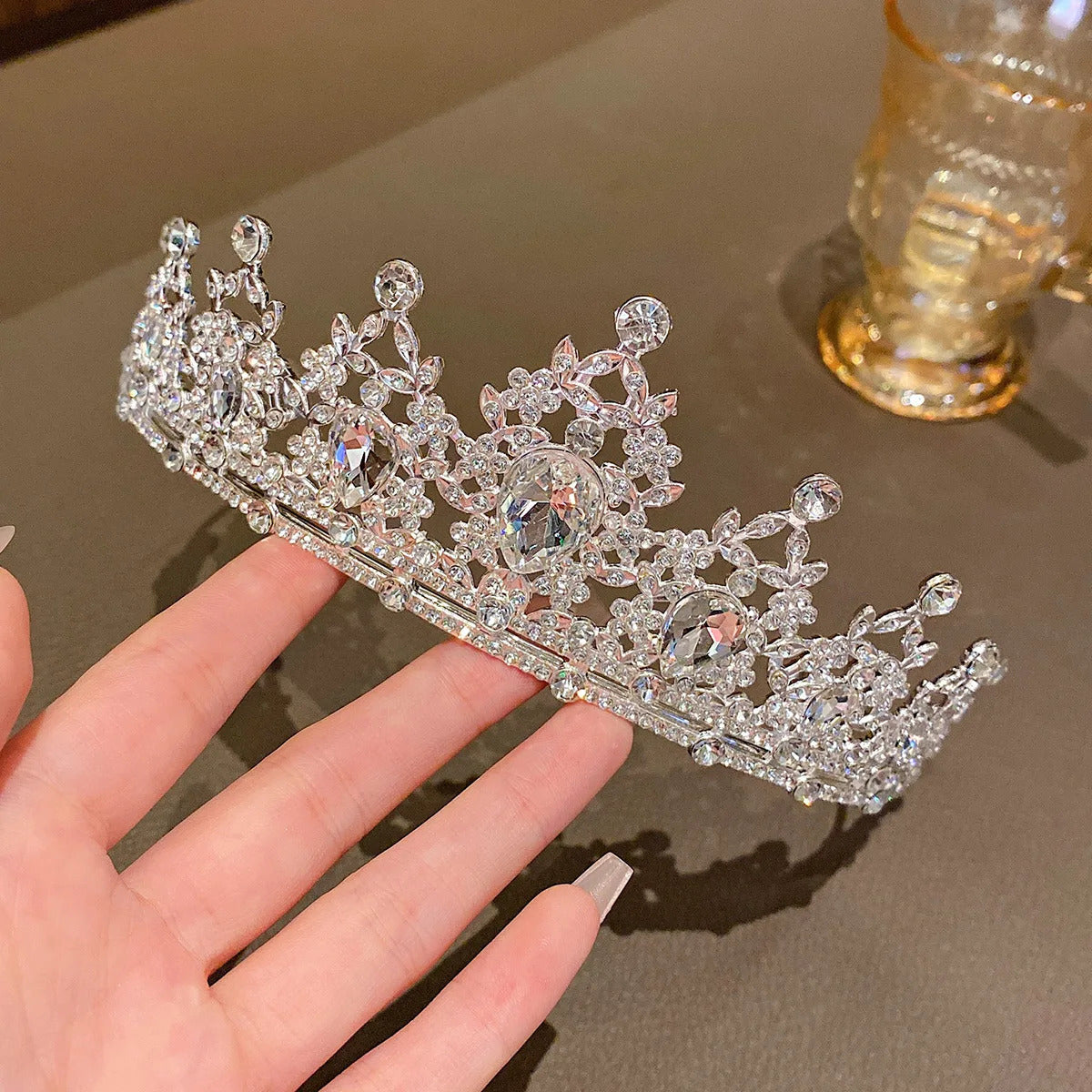1 large crown fashionable temperament crown headband sweet wind hair accessory suitable for performances and birthdays
