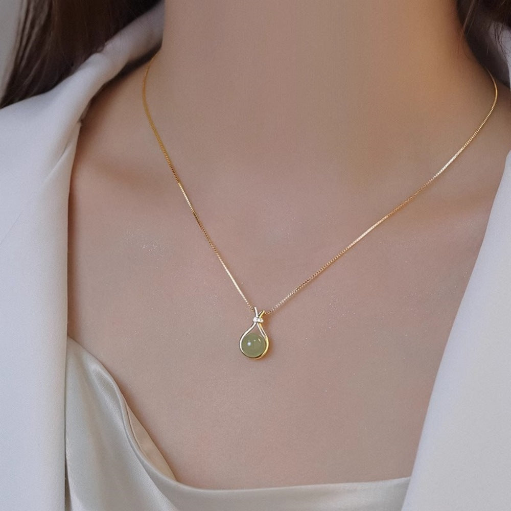 Li Luo New S925Sterling Silver Pearl Necklace Accessory for Women, Non-Fading, High-End Feel, Versatile Spring/Summer Clavicle Chain Wholesale