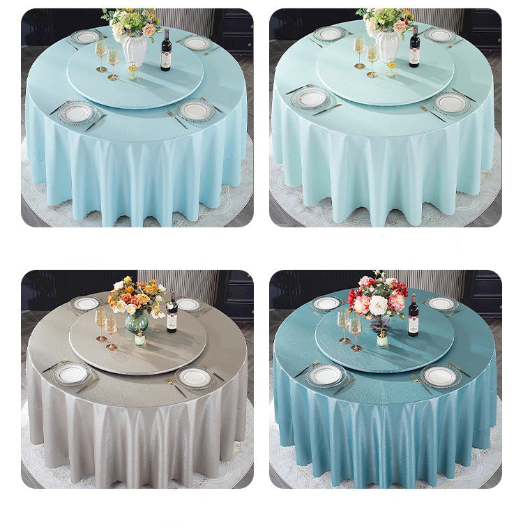 PU Non-Washable Tablecloth Waterproof Heat-Resistant Oil-Resistant Hotel Restaurant High-End Luxury Home Use Rotating Table Non-Washable Tablecloth