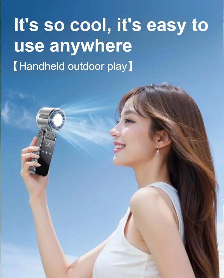Ultra-Portable Fan Blast! 💨 ❄️ Foldable Powerful Cooling Anywhere