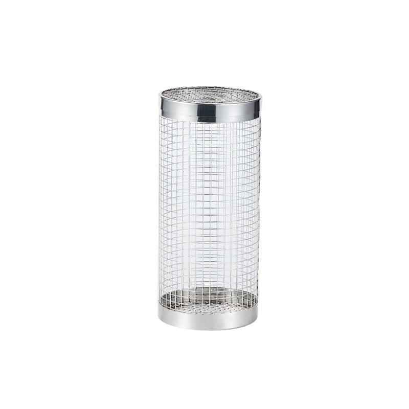 Stainless Steel BBQ Grill Net Tube Outdoor BBQ Cage Rolling BBQ Tube Cylindrical BBQ Net Meat Roasting Cylinder