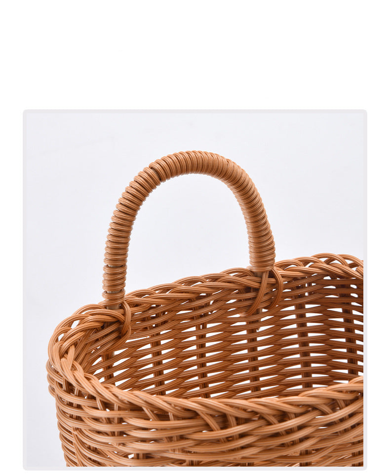 Ginger and Garlic Storage Basket Kitchen Small Hanging Basket Wall Storage Basket Put Onion Ginger and Garlic Hand-Woven Basket
