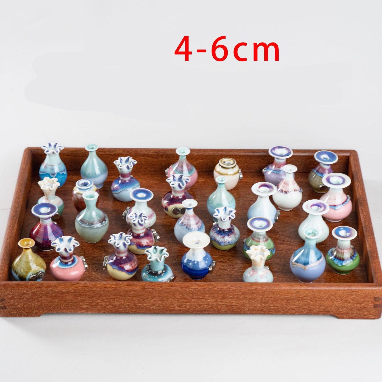 Kiln Change Mini Ceramic Small Vase Refrigerator Magnet Hydroponic Aromatherapy Craft