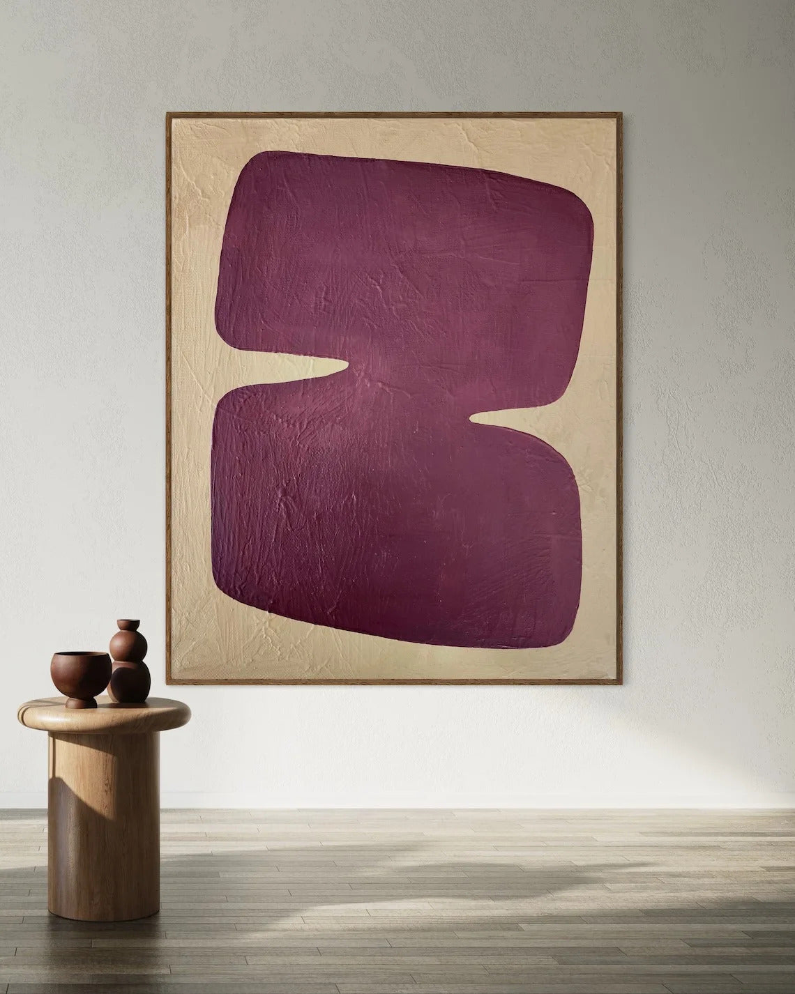 Large Abstract Wall Art Beige and White Painting Abstract Handmade Painting Living Room Home Decor Minimalist Contemporary Art