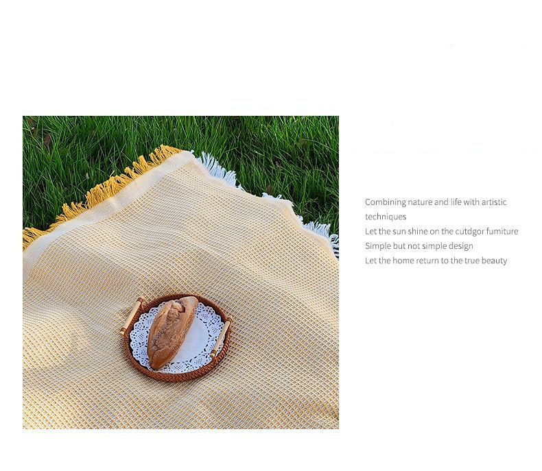 Picnic Cloth French Style Atmosphere Tablecloth Photo Background Cloth Decorative Cloth Camping Tablecloth Picnic Mat Outdoor Portable