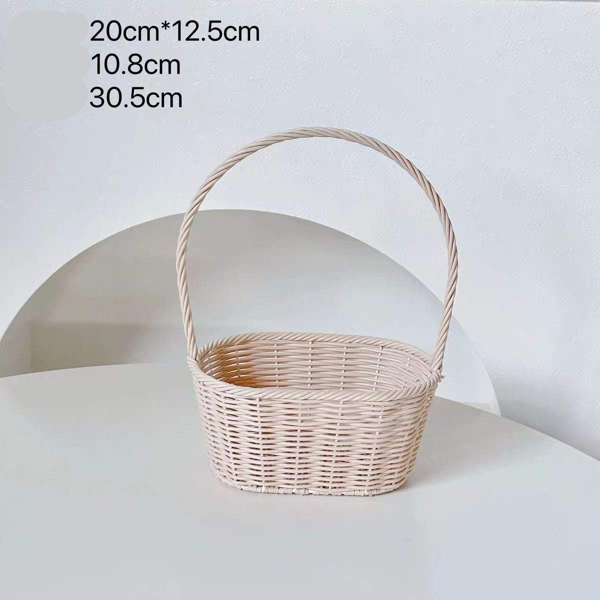 New Gift Hat Flower Basket Fresh Flower Bouquet Flower Arrangement Handheld Basket Handmade Creative Gift DIY Floral Art Materials Woven Flower Basket