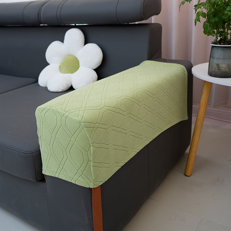 Sofa Armrest Covers Pair Sofa Side Armrest Protectors Extended Non-Slip Fabric Armrest Elastic Covers Full Coverage