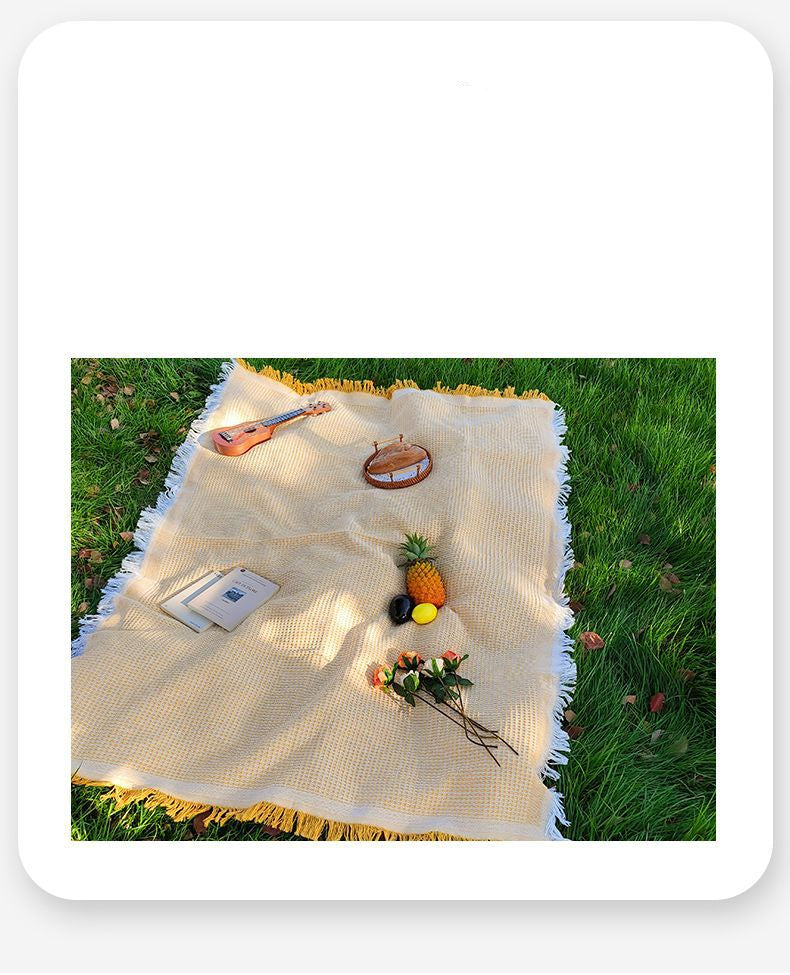 Picnic Cloth French Style Atmosphere Tablecloth Photo Background Cloth Decorative Cloth Camping Tablecloth Picnic Mat Outdoor Portable