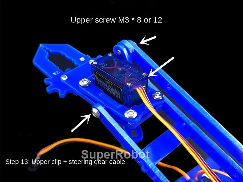 SG90 4 Dof Unassembly Acrylic Mechanical Robot Manipulator Claw For Arduino Robot Arm DIY Kit UNO Programmable Robot Starter Kit