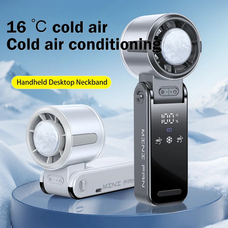 Ultra-Portable Fan Blast! 💨 ❄️ Foldable Powerful Cooling Anywhere
